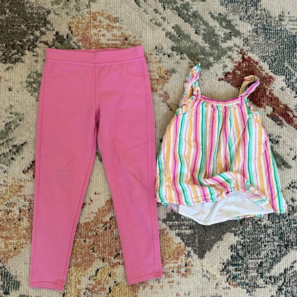 Girls size 7/8 clothes outfit Cat & Jack Striped Flowy Tank + Colette Lilly pant - Picture 4 of 10
